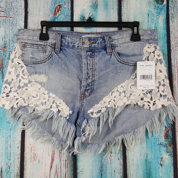 Free People Pants - NWT Free People Good Vibes Embroidered Shorts